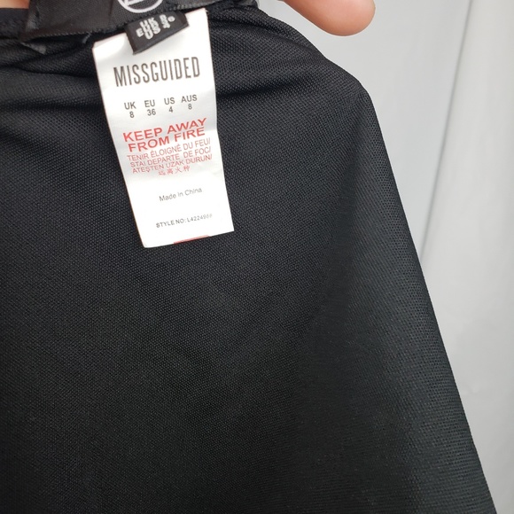 Women's Missguided Low Front Swimsuit black size 4 - Picture 7 of 8